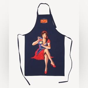Pastificio Di Martino Apron Graphic Grembiule pin-up girl in blue color Size O/S